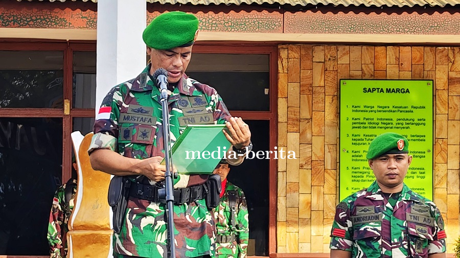 Jadi Inspektur Upacara, Letkol Mustafa Pesan Jaga Keimanan dan Etika di Medsos
