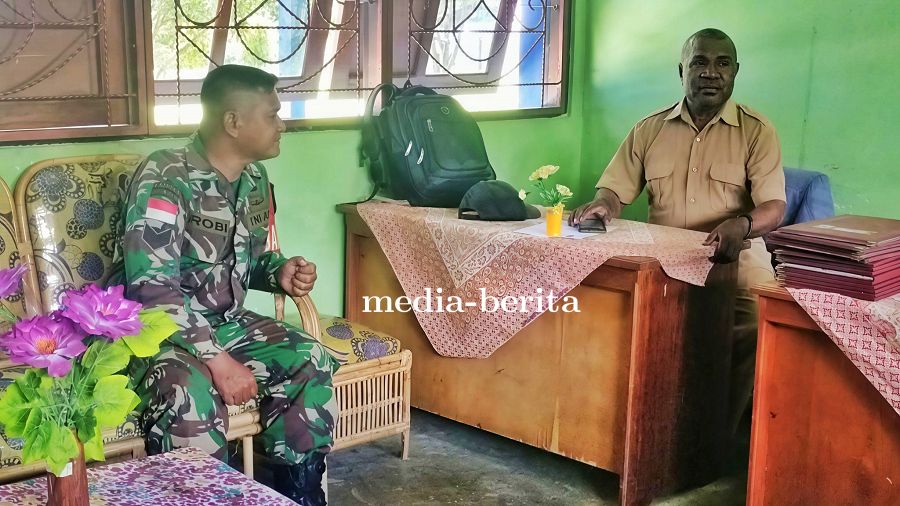 Sukseskan Ujian TKA Gelombang Pertama, Babinsa Berikan Motivasi dan Rasa Aman