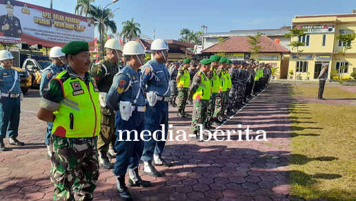 Dandim Tegal Ikuti Apel Gelar Pasukan Patuh Candi 2023 Tingkat Polres Tegal Kota