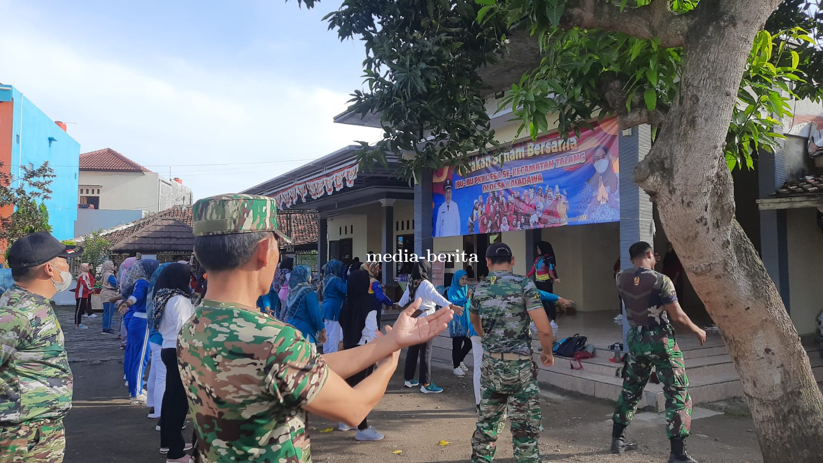 Jaga Sinergitas dan Soliditas, Koramil 08 Talang Olahraga Bersama Dengan Forkompimcam Talang